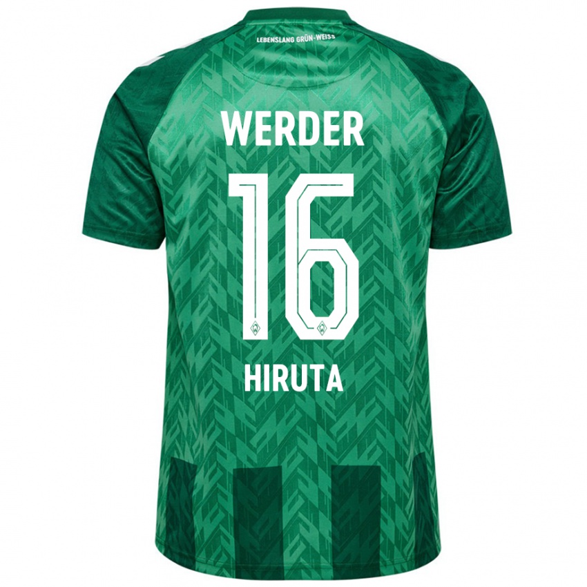 Niño Camiseta Ikumi Hiruta #16 Verde 1ª Equipación 2024/25 La Camisa