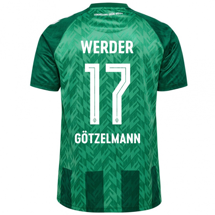 Niño Camiseta Patrick Götzelmann #17 Verde 1ª Equipación 2024/25 La Camisa