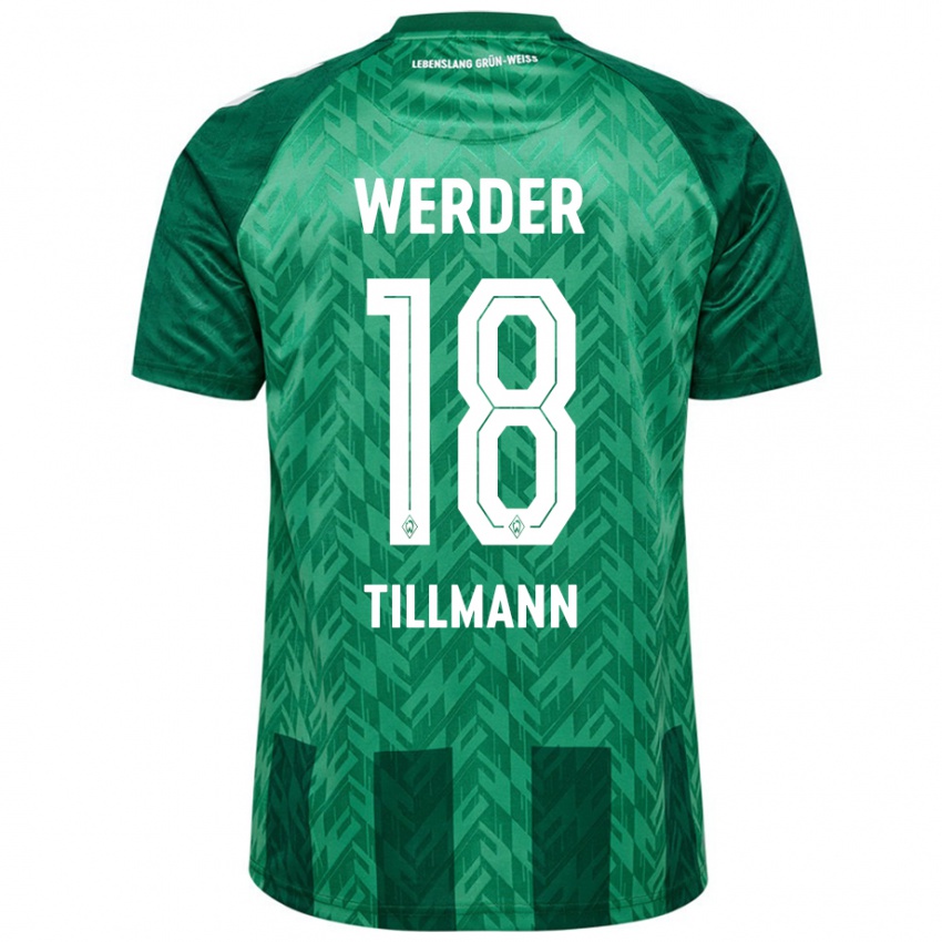 Niño Camiseta Felix Tillmann #18 Verde 1ª Equipación 2024/25 La Camisa