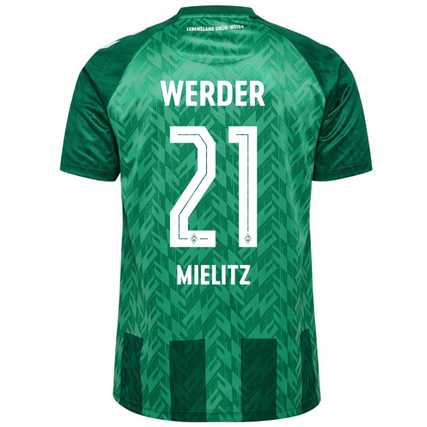 Niño Camiseta Sebastian Mielitz #21 Verde 1ª Equipación 2024/25 La Camisa