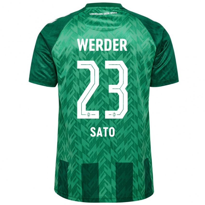 Niño Camiseta Kein Sato #23 Verde 1ª Equipación 2024/25 La Camisa