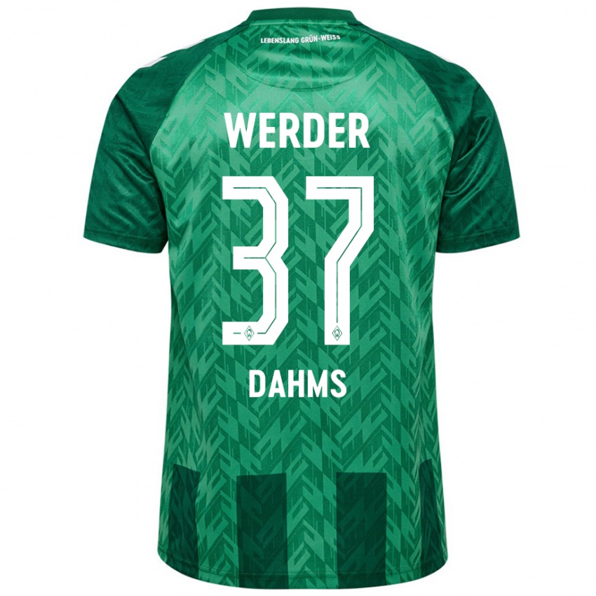 Niño Camiseta Lena Dahms #37 Verde 1ª Equipación 2024/25 La Camisa