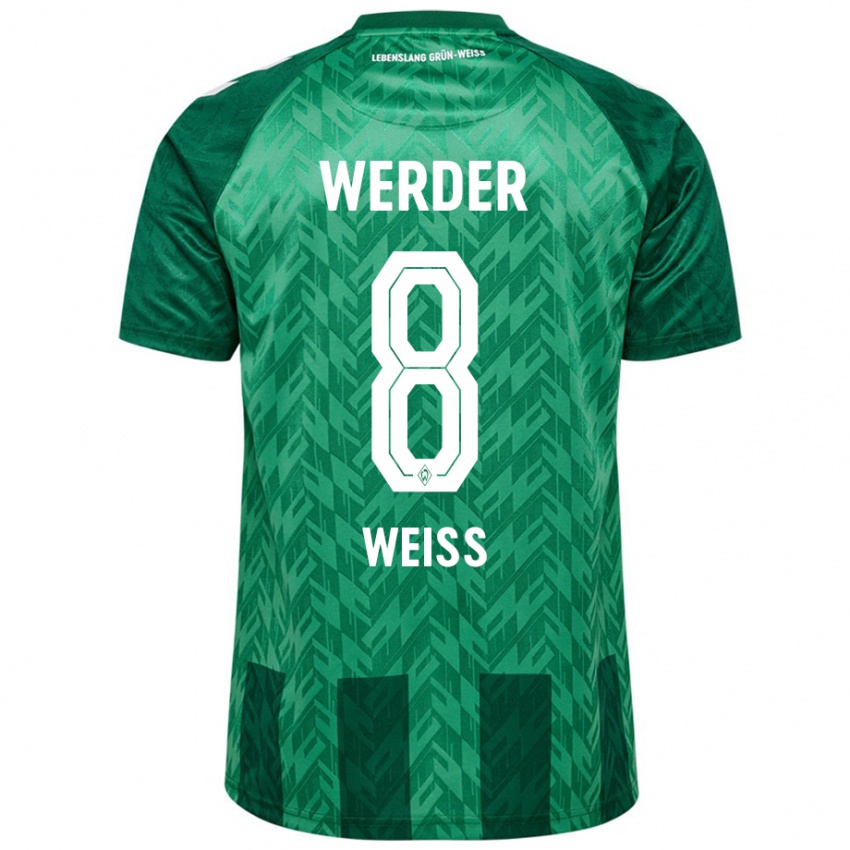 Niño Camiseta Michelle Weiss #8 Verde 1ª Equipación 2024/25 La Camisa