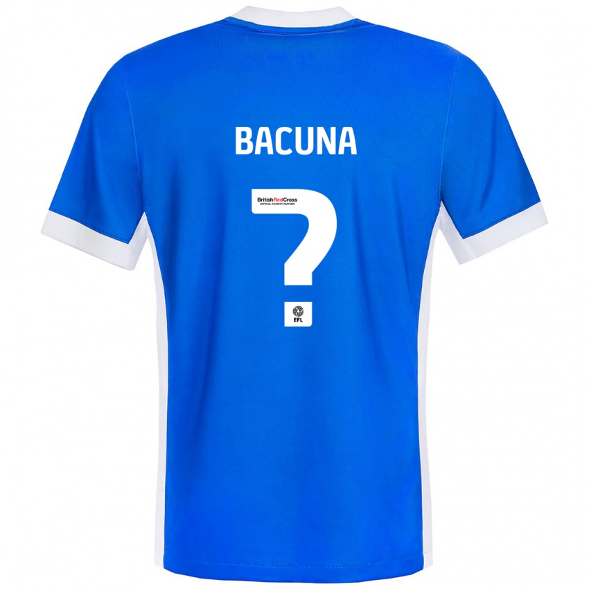 Niño Camiseta Juninho Bacuna #0 Azul Blanco 1ª Equipación 2024/25 La Camisa