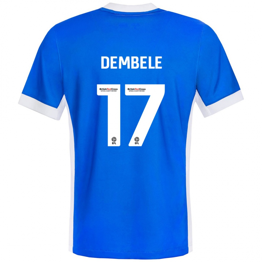 Niño Camiseta Siriki Dembélé #17 Azul Blanco 1ª Equipación 2024/25 La Camisa