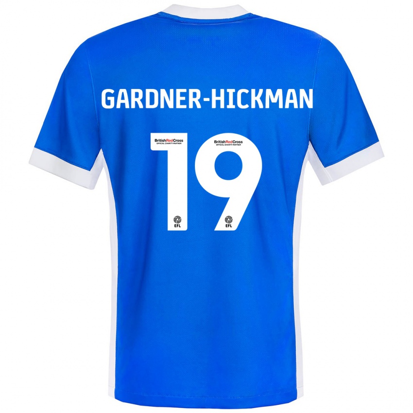 Niño Camiseta Taylor Gardner-Hickman #19 Azul Blanco 1ª Equipación 2024/25 La Camisa