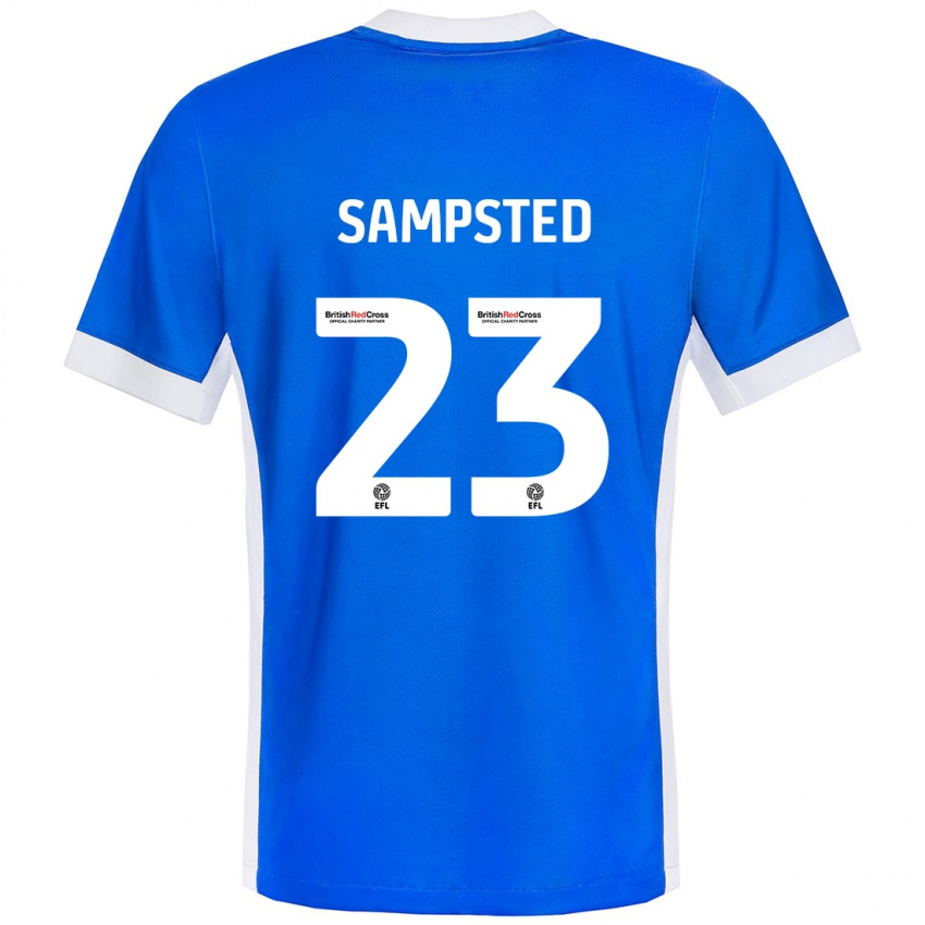 Niño Camiseta Alfons Sampsted #23 Azul Blanco 1ª Equipación 2024/25 La Camisa