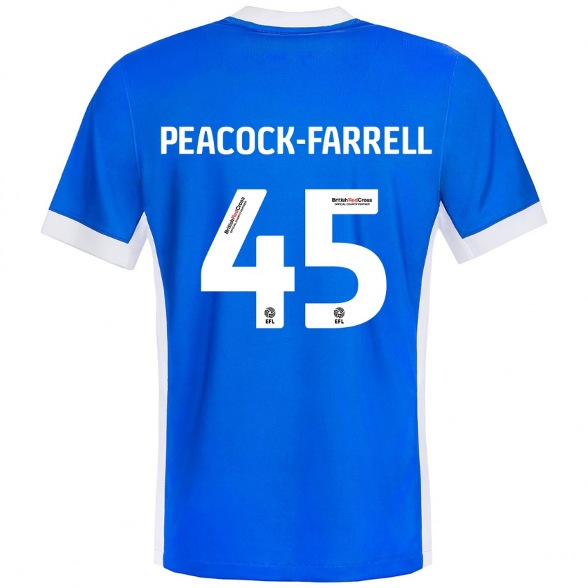 Niño Camiseta Bailey Peacock-Farrell #45 Azul Blanco 1ª Equipación 2024/25 La Camisa