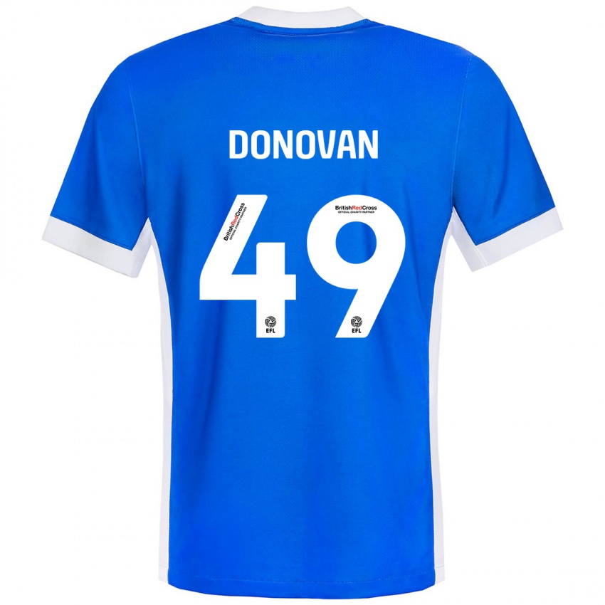 Niño Camiseta Romelle Donovan #49 Azul Blanco 1ª Equipación 2024/25 La Camisa