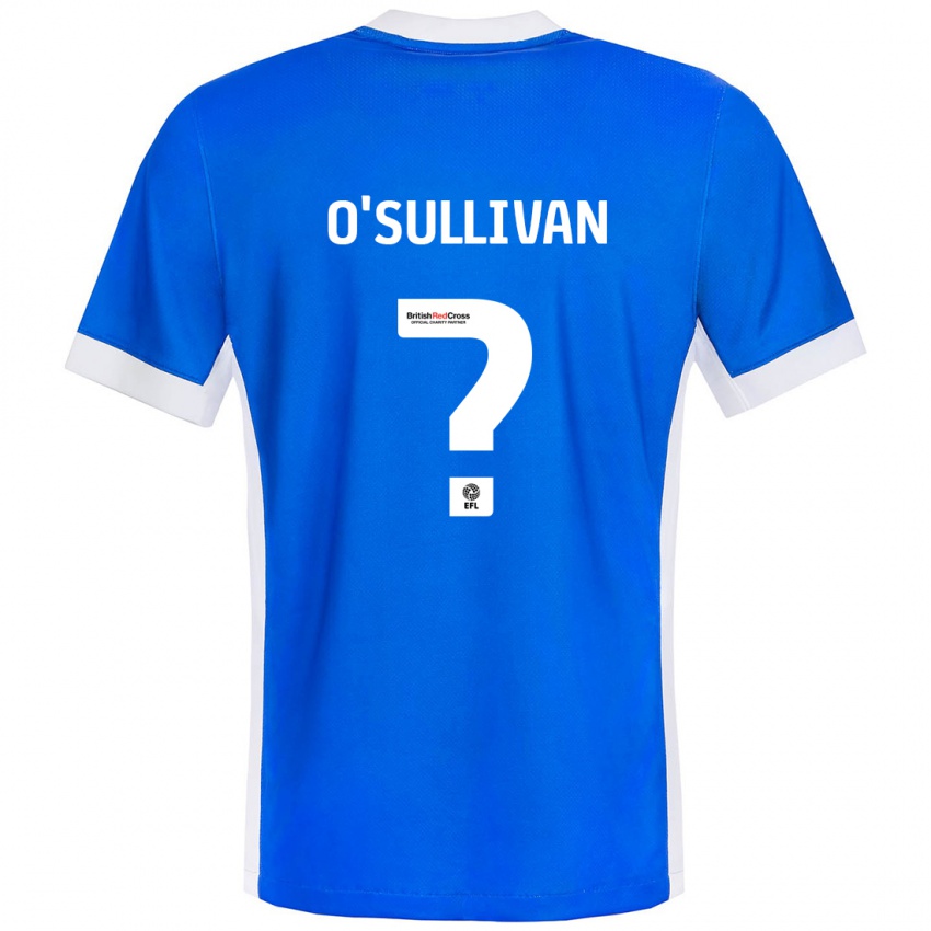 Niño Camiseta William O'sullivan #0 Azul Blanco 1ª Equipación 2024/25 La Camisa