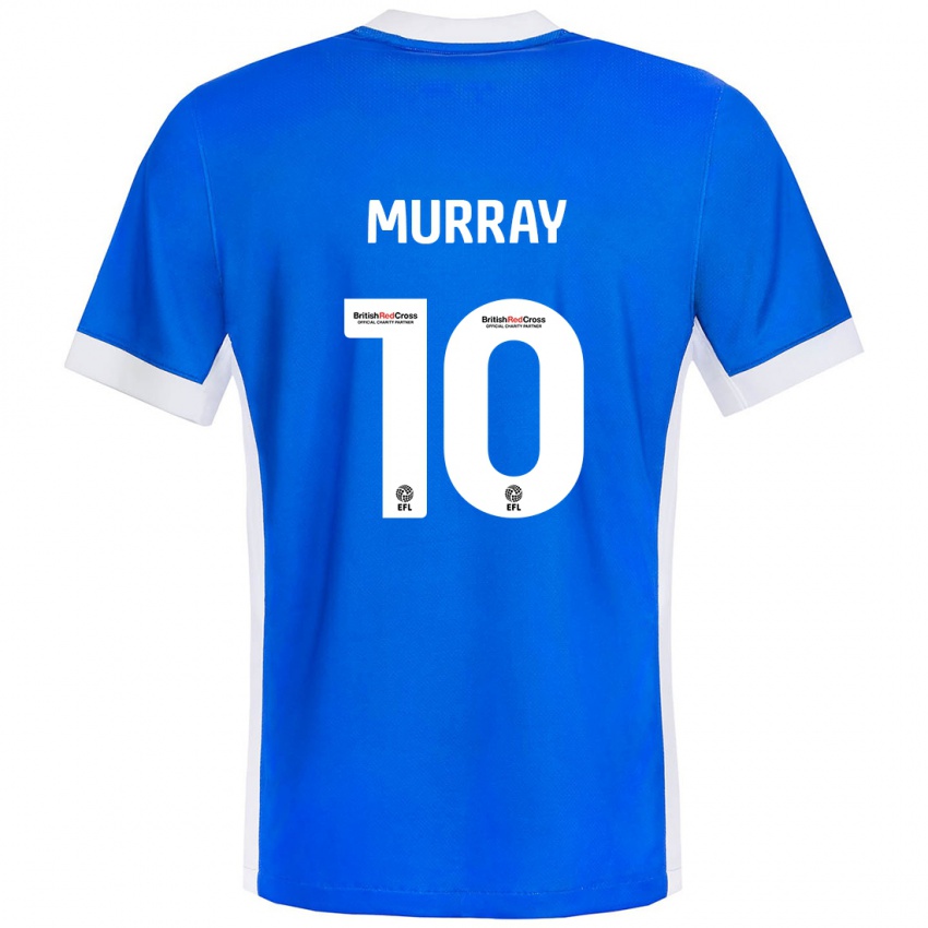 Niño Camiseta Christie Murray #10 Azul Blanco 1ª Equipación 2024/25 La Camisa