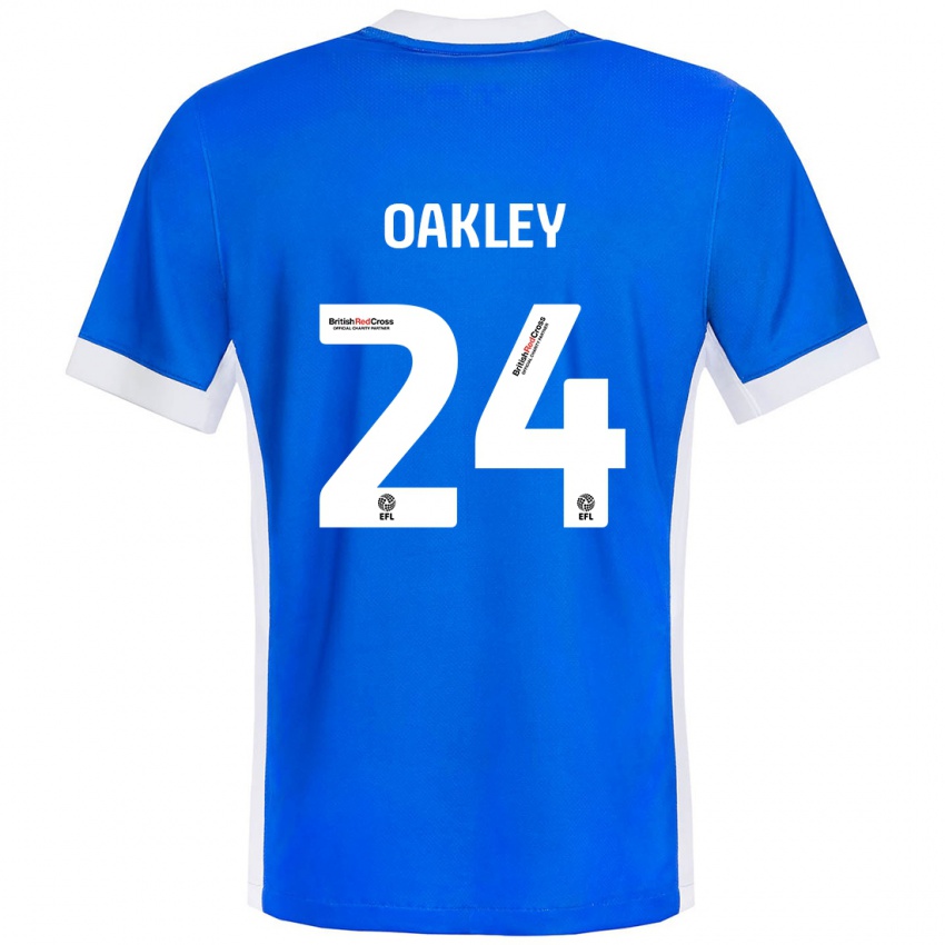 Niño Camiseta Marcel Oakley #24 Azul Blanco 1ª Equipación 2024/25 La Camisa