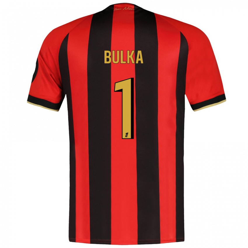 Niño Camiseta Marcin Bulka #1 Rojo Negro 1ª Equipación 2024/25 La Camisa