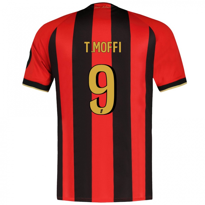 Niño Camiseta Terem Moffi #9 Rojo Negro 1ª Equipación 2024/25 La Camisa