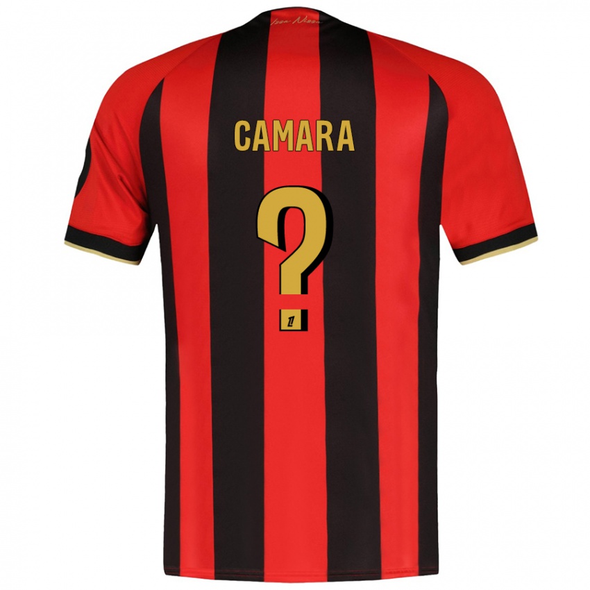 Niño Camiseta Issiaga Camara #0 Rojo Negro 1ª Equipación 2024/25 La Camisa