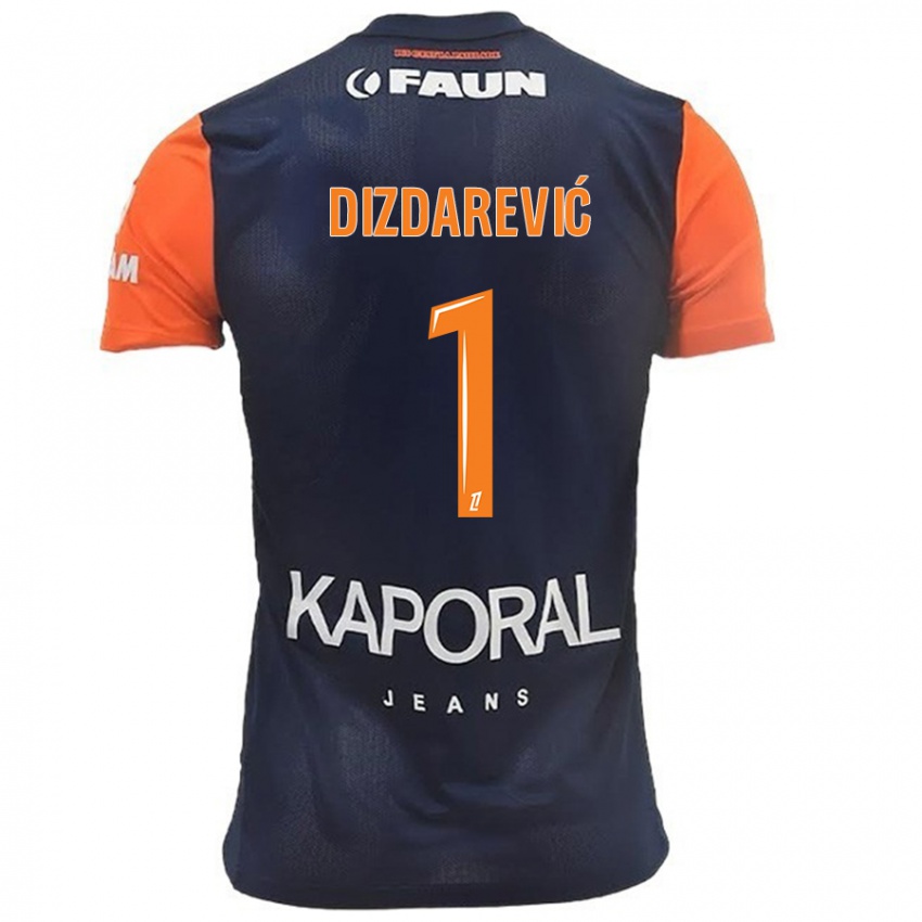 Niño Camiseta Belmin Dizdarevic #1 Azul Marino Naranja 1ª Equipación 2024/25 La Camisa