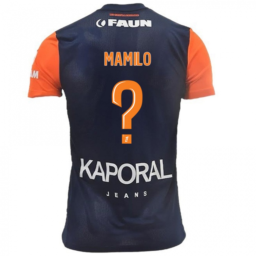 Niño Camiseta Craig Mamilo #0 Azul Marino Naranja 1ª Equipación 2024/25 La Camisa