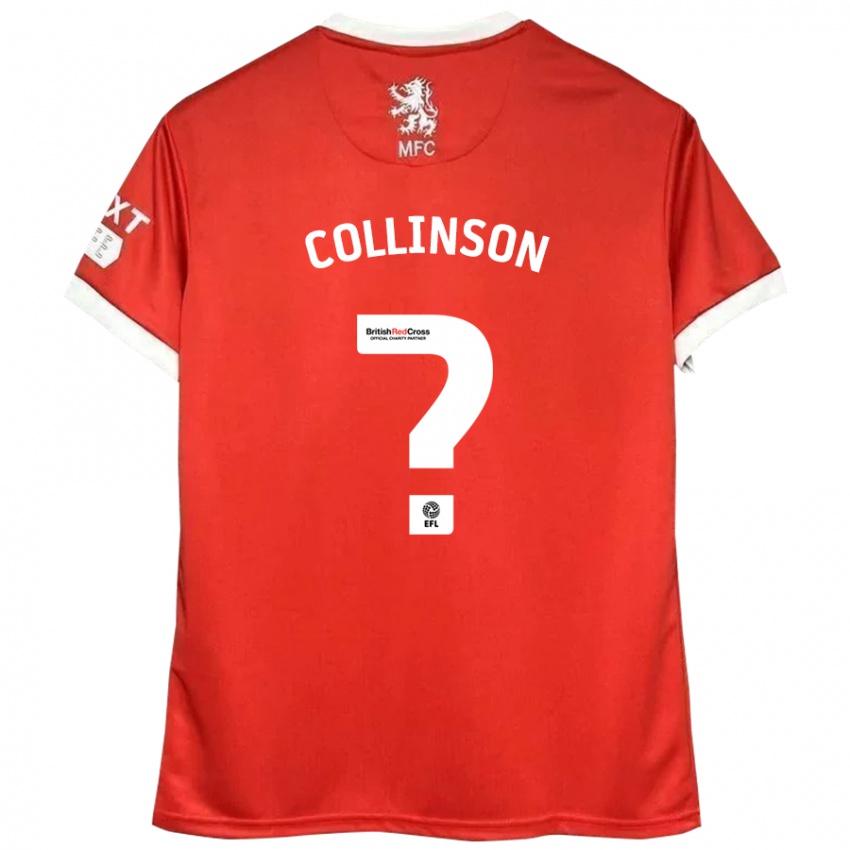 Niño Camiseta Isaac Collinson #0 Rojo Blanco 1ª Equipación 2024/25 La Camisa