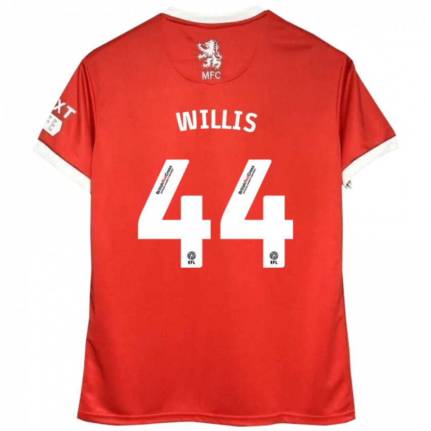 Niño Camiseta Pharrell Willis #44 Rojo Blanco 1ª Equipación 2024/25 La Camisa