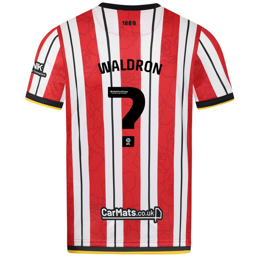 Niño Camiseta Jack Waldron #0 Rojo Blanco Rayas 1ª Equipación 2024/25 La Camisa