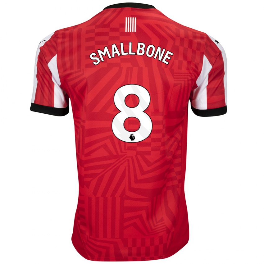 Niño Camiseta Will Smallbone #8 Rojo Blanco 1ª Equipación 2024/25 La Camisa