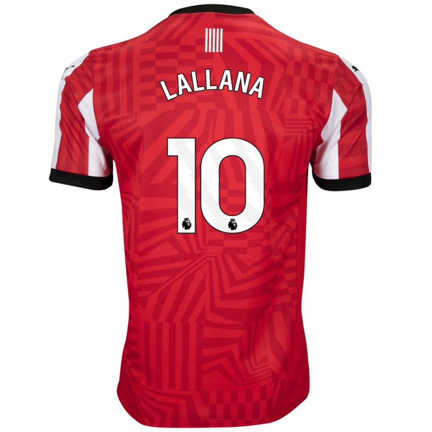 Niño Camiseta Adam Lallana #10 Rojo Blanco 1ª Equipación 2024/25 La Camisa