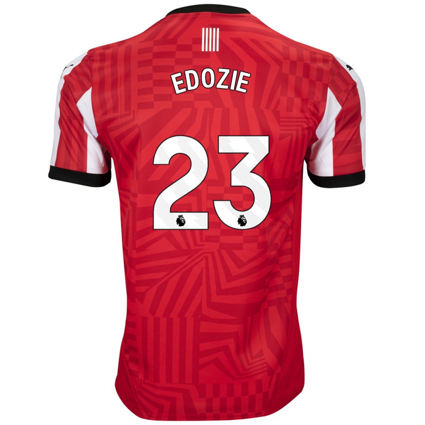 Niño Camiseta Samuel Edozie #23 Rojo Blanco 1ª Equipación 2024/25 La Camisa