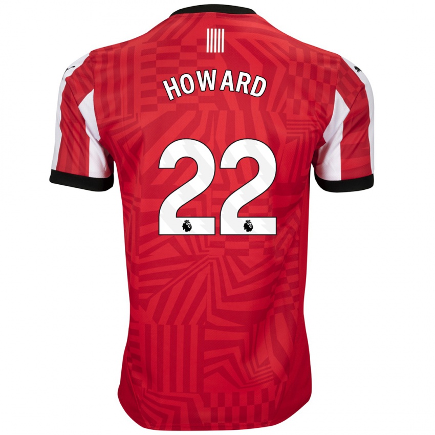 Niño Camiseta Bethany-May Howard #22 Rojo Blanco 1ª Equipación 2024/25 La Camisa