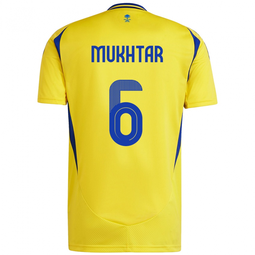 Niño Camiseta Mukhtar Ali #6 Amarillo Azul 1ª Equipación 2024/25 La Camisa