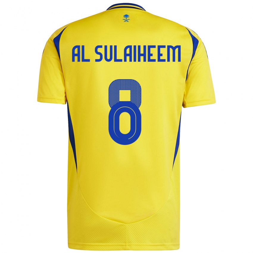 Niño Camiseta Abdulmajeed Al-Sulaiheem #8 Amarillo Azul 1ª Equipación 2024/25 La Camisa