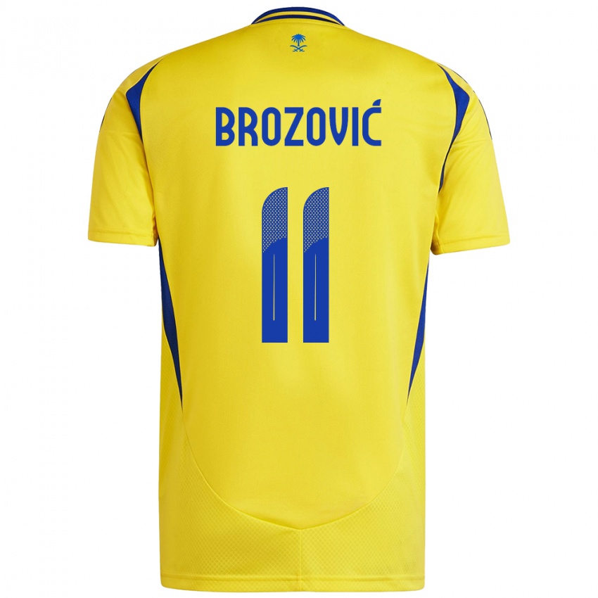 Niño Camiseta Marcelo Brozovic #11 Amarillo Azul 1ª Equipación 2024/25 La Camisa