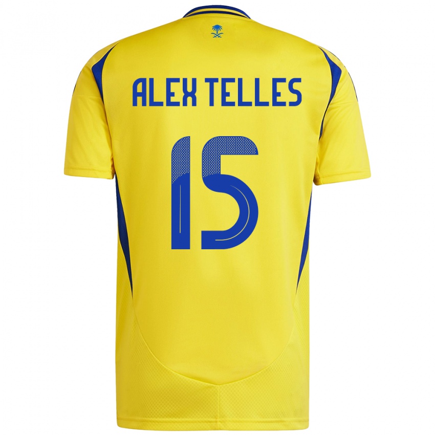 Niño Camiseta Alex Telles #15 Amarillo Azul 1ª Equipación 2024/25 La Camisa