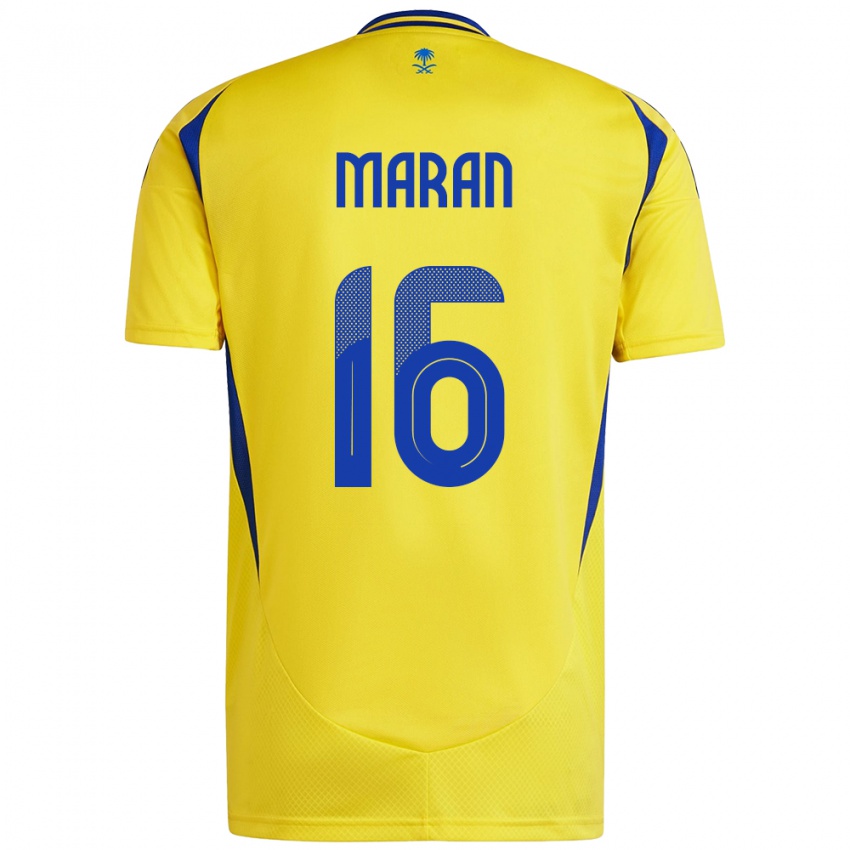 Niño Camiseta Mohammed Maran #16 Amarillo Azul 1ª Equipación 2024/25 La Camisa