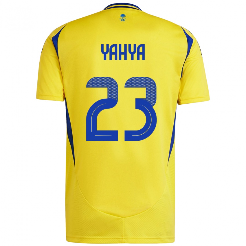 Niño Camiseta Ayman Yahya #23 Amarillo Azul 1ª Equipación 2024/25 La Camisa