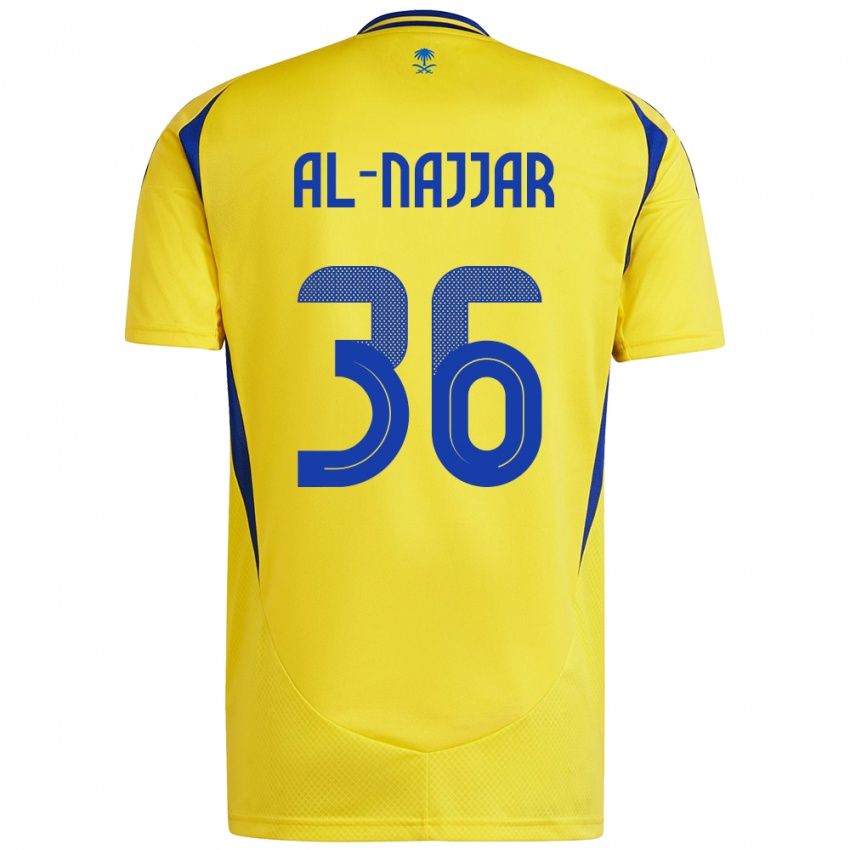 Niño Camiseta Raghed Al-Najjar #36 Amarillo Azul 1ª Equipación 2024/25 La Camisa