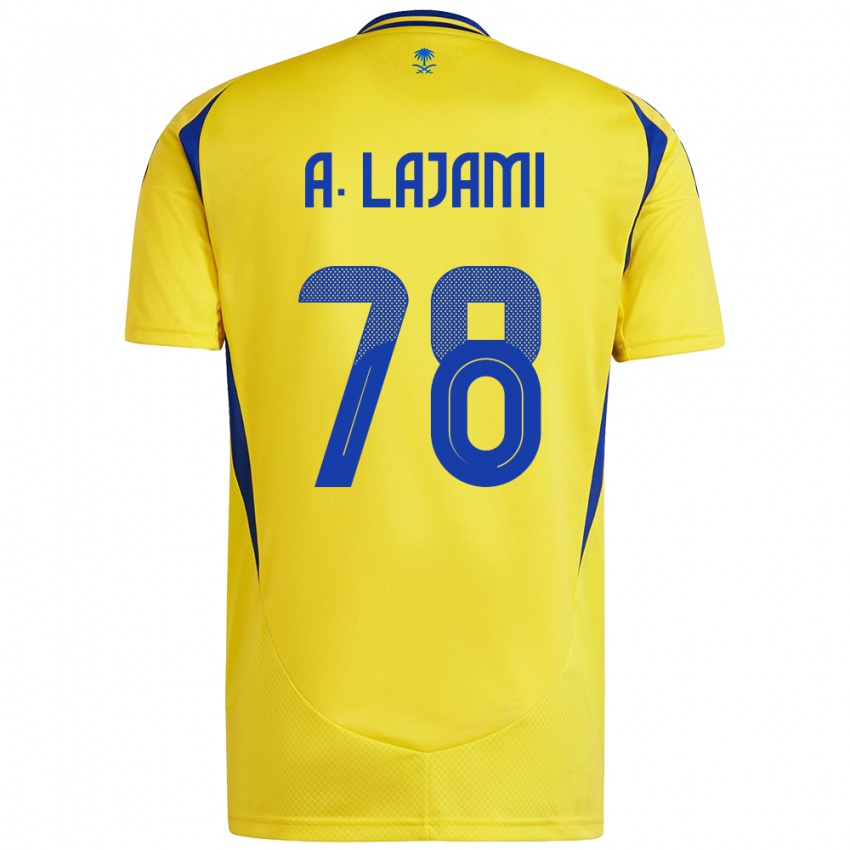 Niño Camiseta Ali Lajami #78 Amarillo Azul 1ª Equipación 2024/25 La Camisa