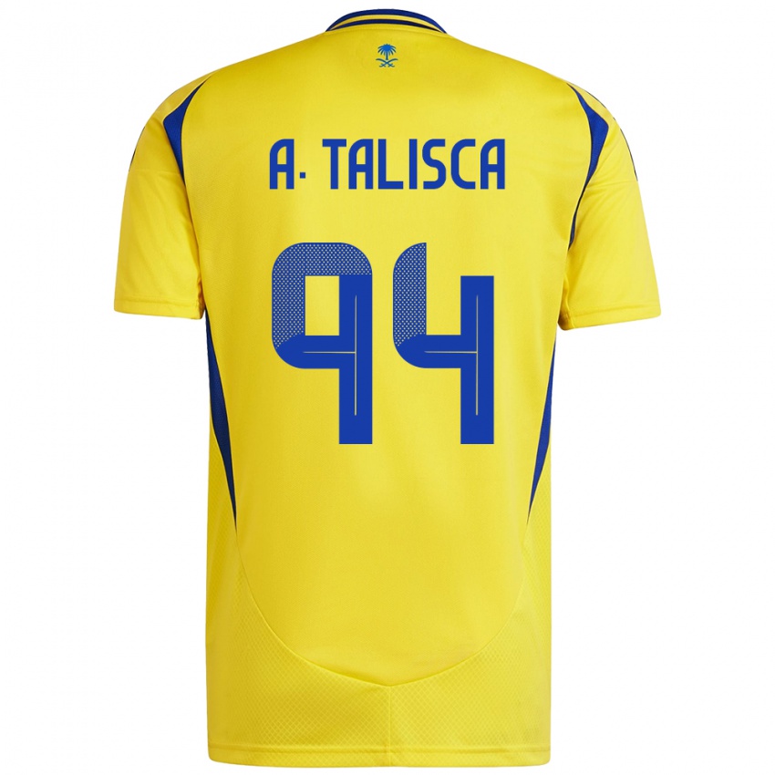 Niño Camiseta Talisca #94 Amarillo Azul 1ª Equipación 2024/25 La Camisa