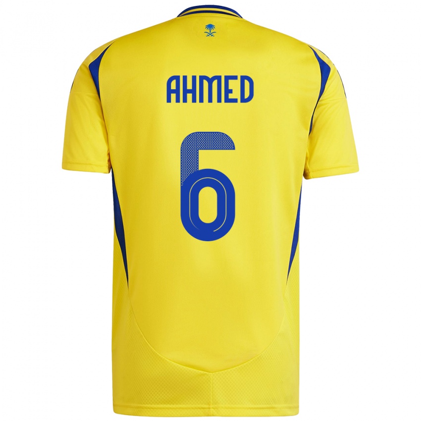 Niño Camiseta Aseel Ahmed #6 Amarillo Azul 1ª Equipación 2024/25 La Camisa