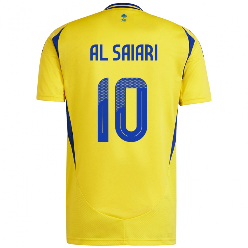 Niño Camiseta Mubarkh Al-Saiari #10 Amarillo Azul 1ª Equipación 2024/25 La Camisa