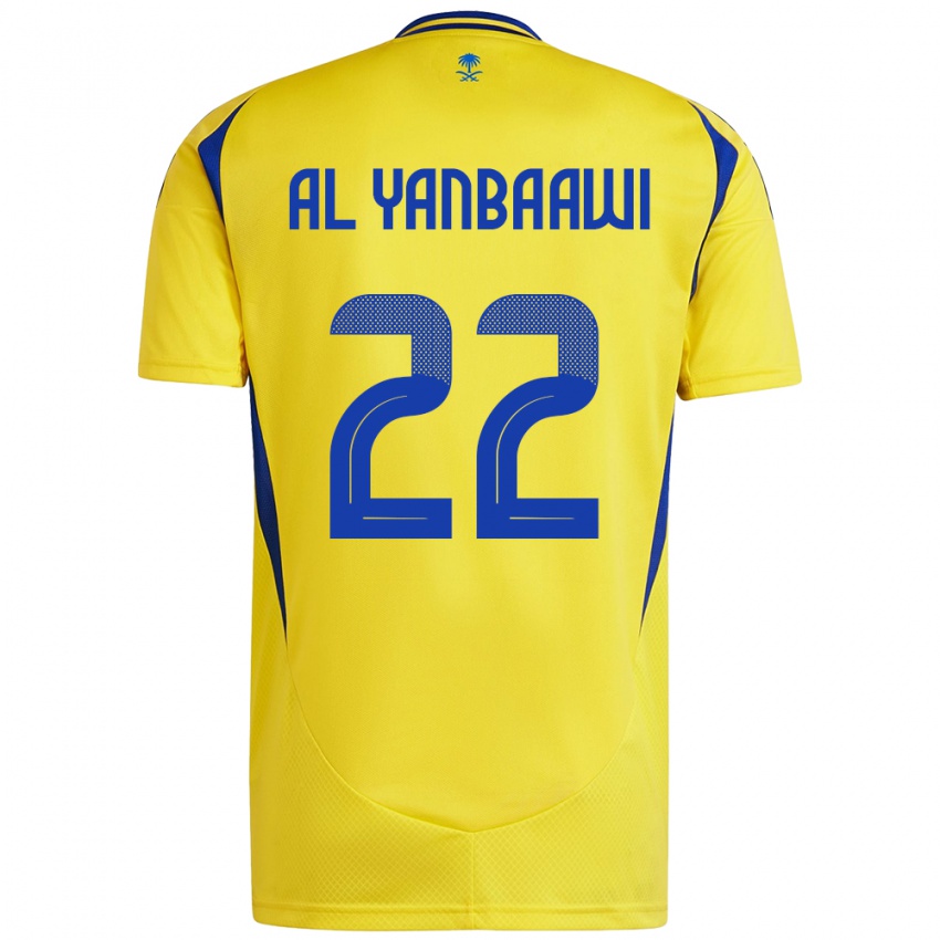 Niño Camiseta Tahani Al-Yanbaawi #22 Amarillo Azul 1ª Equipación 2024/25 La Camisa