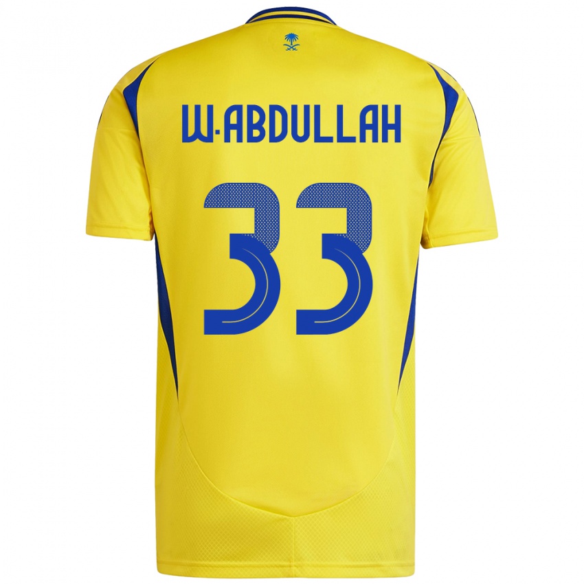 Niño Camiseta Waleed Abdullah #33 Amarillo Azul 1ª Equipación 2024/25 La Camisa