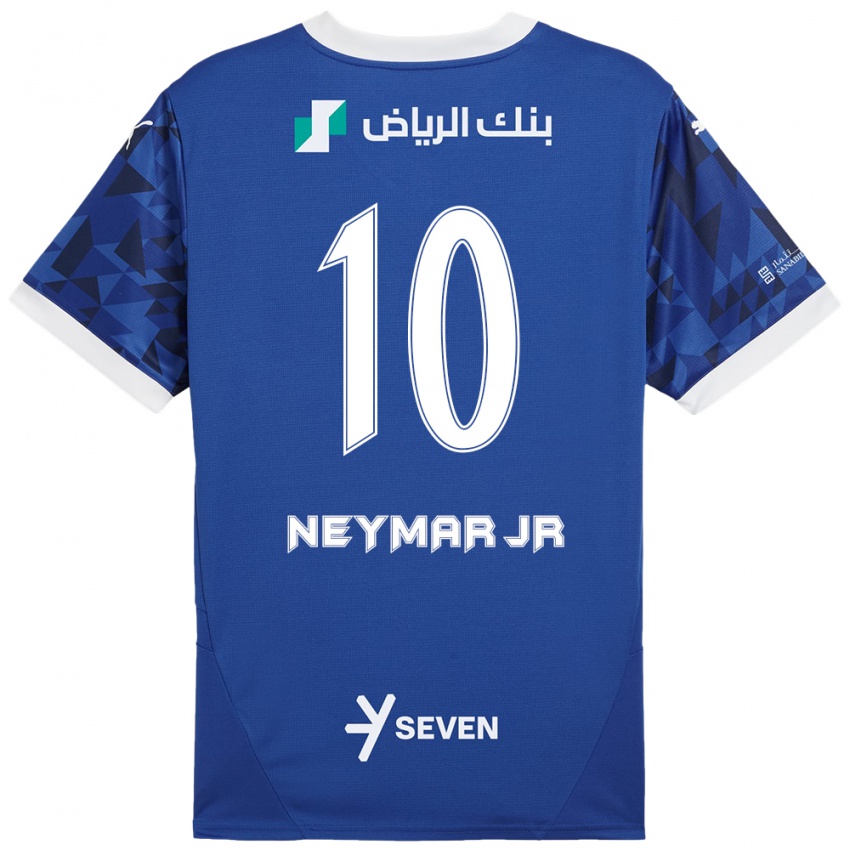 Niño Camiseta Neymar #10 Azul Oscuro Blanco 1ª Equipación 2024/25 La Camisa