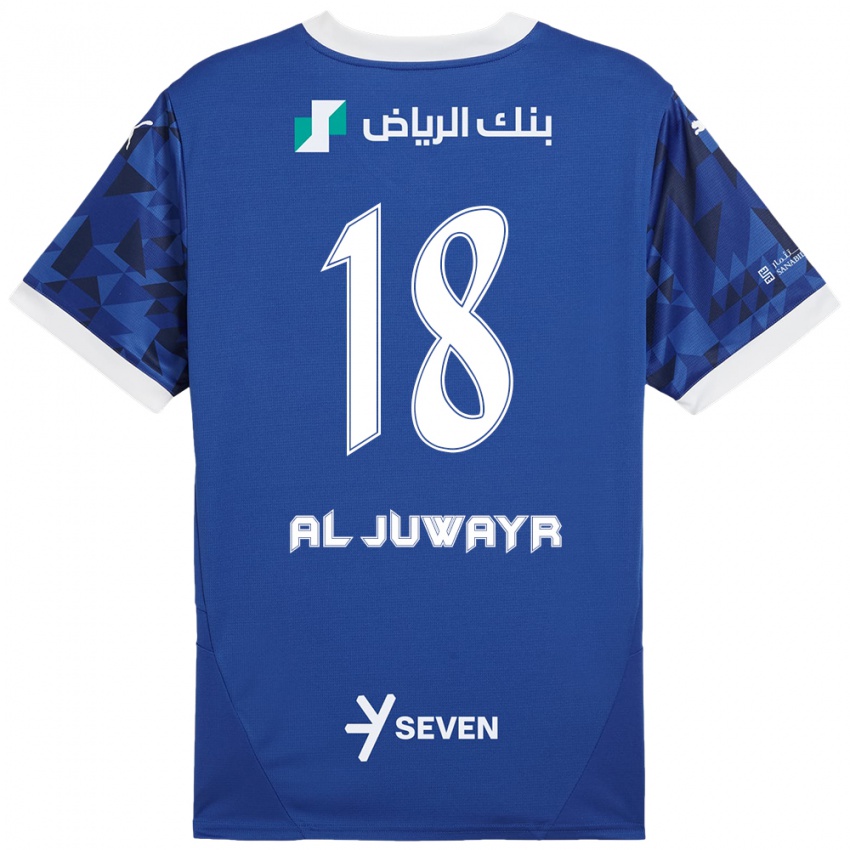 Niño Camiseta Musab Al-Juwayr #18 Azul Oscuro Blanco 1ª Equipación 2024/25 La Camisa