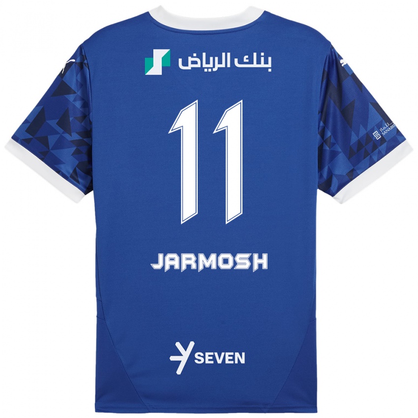 Niño Camiseta Abdulaziz Jarmosh #11 Azul Oscuro Blanco 1ª Equipación 2024/25 La Camisa