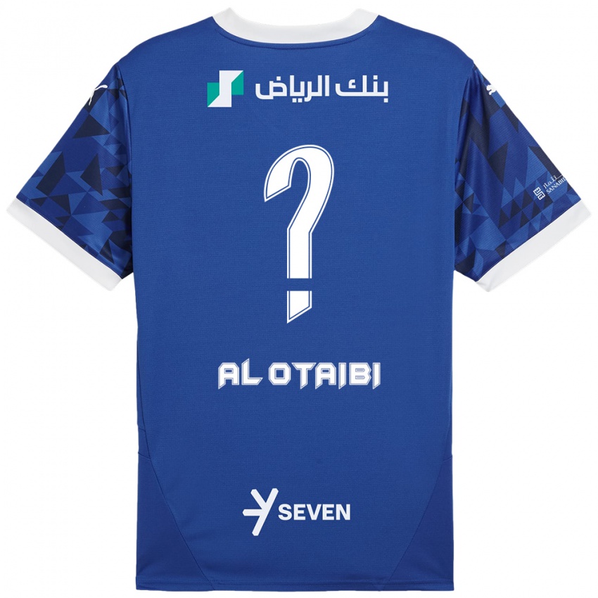 Niño Camiseta Majd Al-Otaibi #0 Azul Oscuro Blanco 1ª Equipación 2024/25 La Camisa