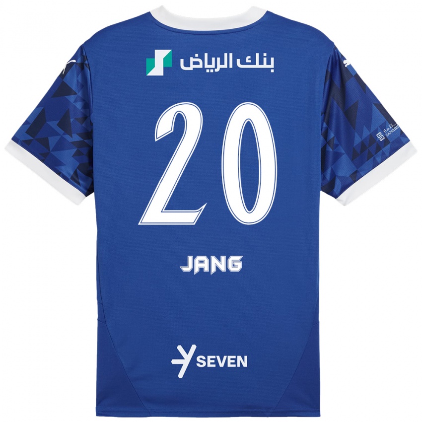 Niño Camiseta Hyun-Soo Jang #20 Azul Oscuro Blanco 1ª Equipación 2024/25 La Camisa