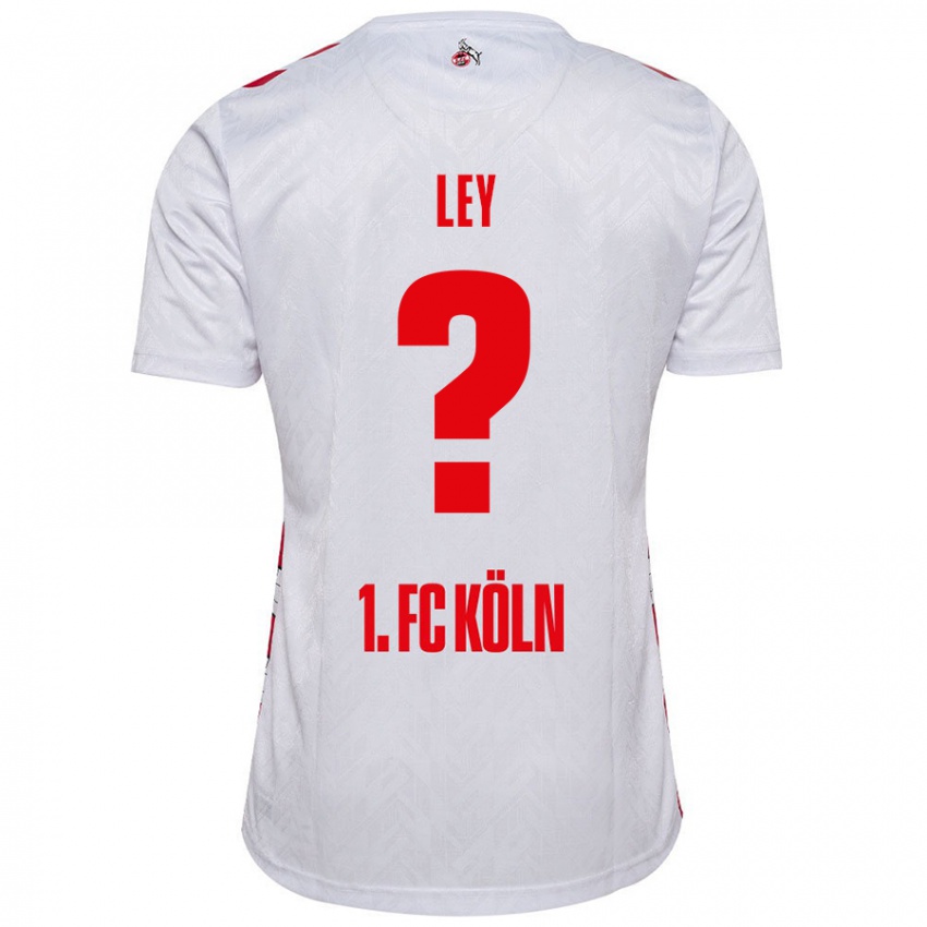 Niño Camiseta Benjamin Ley #0 Blanco Rojo 1ª Equipación 2024/25 La Camisa