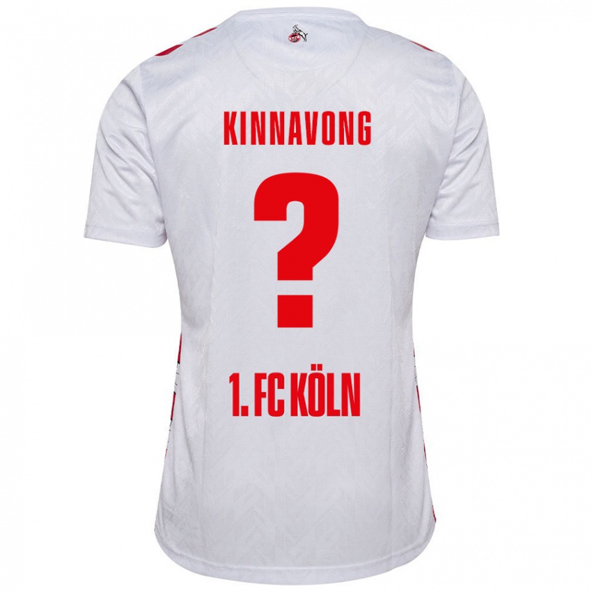 Niño Camiseta Jordan Kinnavong #0 Blanco Rojo 1ª Equipación 2024/25 La Camisa