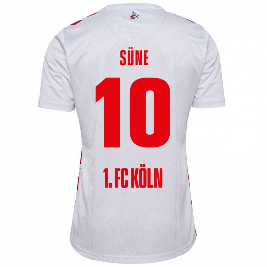 Niño Camiseta Arda Süne #10 Blanco Rojo 1ª Equipación 2024/25 La Camisa