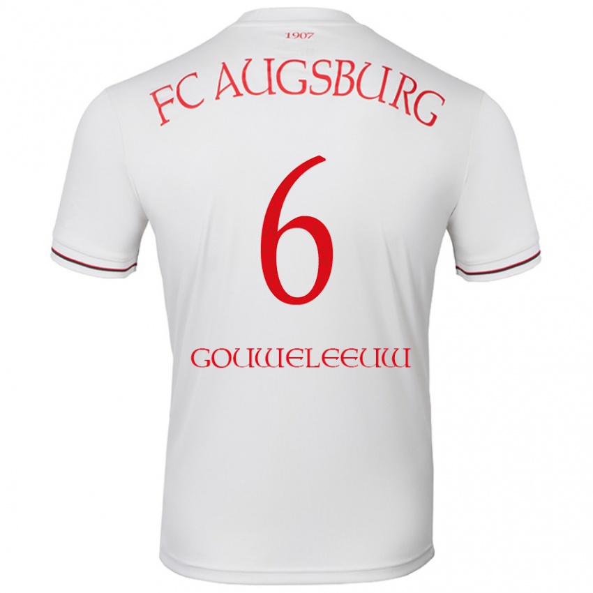 Niño Camiseta Jeffrey Gouweleeuw #6 Blanco 1ª Equipación 2024/25 La Camisa